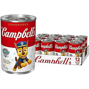 Campbell's Kids Soup, PAW Patrol, Puppy-shaped pasta in chicken soup, 10.5 Ounce Can (Pack of 12)
