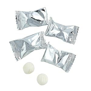 Fun Express Classic Buttermint Candy (bulk set of 104 individually wrapped mints) Great for Parties, Weddings, Grand Events and Businesses, Silver