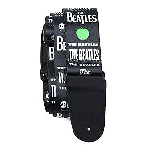 P Perri's Leathers Ltd. Perri's Leathers Ltd. - The Beatles Official Licensed Polyester Guitar Strap - Adjustable Strap from 39" to 58" for Electric, Bass, Acoustic Guitar - Green Apples (LPCP-6105)