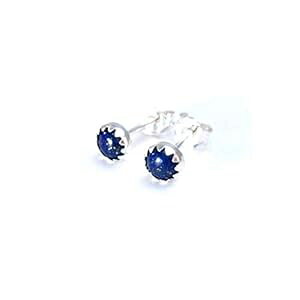 ^Cj[ u[ sX̃X^bh CO sAX WG[ 4 mm Eh u[ CO Twisted Designs Jewelry Tiny Blue Lapis Stud Earrings Cartilage Piercing Jewelry 4mm Round Blue Earrings