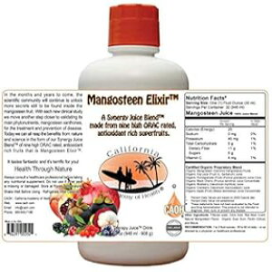 }SX` GNT[ - CAOH ̃I[KjbN }SX` W[X uh (3 ` 32 IX̃{g) CALIFORNIA ACADEMY OF HEALTH Mangosteen Elixir - Organic Mangosteen Juice Blend from CAOH (3 - 32 oz Bottles)
