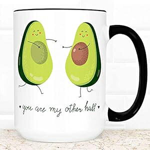 A{Jh R[q[}O You are My Other n[tZ~bNJbv dqWAH􂢋@Ή Foxy Mug Avocado Coffee Mug You are My Other Half Ceramic Cup Microwave and Dishwasher Safe