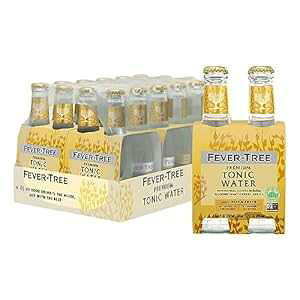 Fever-Tree Fever Tree Indian Tonic Water - Premium Quality Mixer - Refreshing Beverage for Cocktails & Mocktails. Naturally Sourced Ingredients, No Artificial Sweeteners or Colors - 200 ML Bottles - Pack of 24