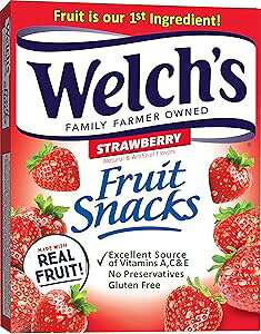 Welch's Fruit Snacks, Strawberry, 0.9 Oz, 10 Ct
