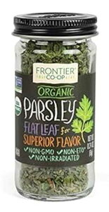 Frontier �I�[�K�j�b�N �p�Z�� �t���[�N�A0.24 �I���X (12 �p�b�N) Frontier Organic Parsley Flakes, 0.24 Ounce (Pack of 12)