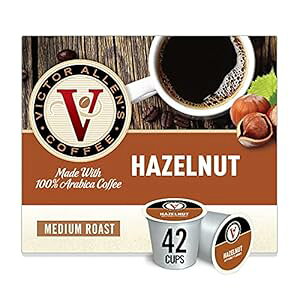 Victor Allen's R[q[ w[[ibcA~fBA[XgA42 JEgAVOT[uR[q[|bhAL[O K Jbvҗp Victor Allen's Coffee Hazelnut Flavored, Medium Roast, 42 Count, 