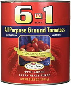 6 in 1 ړIOEhg}gANo. 10 ʁA(6 |h 9 IX) Escalon 6 in 1 All Purpose Ground Tomatoes, No. 10 Can, (6 Pound 9 Ounces)