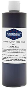 AmeriColor HiFAR[bh\tgWFy[Xg 13.5 IX{g AmeriColor Food Coloring, Coral Red Soft Gel Paste 13.5 Ounce Bottle