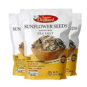 W{Ђ܂̎ CI[uĂ (o[pbN - 3) by PREMIUM ORCHARD JUMBO Sunflower Seeds Oven Roasted with Sea Salt (VALUE PACK - 3 Bags) by PREMIUM ORCHARD