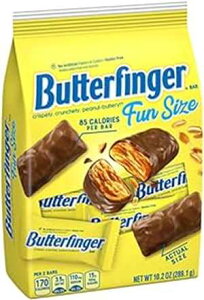 ButterfingerA`R[gAs[ibco^[AyTCY̌ʕLfB[o[Ae 10.2 IXAoN 6 pbN Butterfinger, Chocolatey, Peanut-Buttery, Fun Size Individually Wrapped Candy Bars, 10.2 o