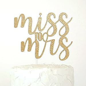 NANASUKO o`Fbe p[eB[ P[L gbp[ - ~X~ZX - v~Ai č NANASUKO Bachelorette Party Cake Topper - Miss to Mrs - Premium quality Made in USA