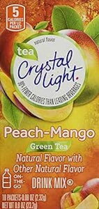 NX^ Cg O[ eB[ s[` }S[ hN ~bNX I U S[ 10-0.08 IX pPbg (6 pbN) Crystal Light Green Tea Peach Mango Drink Mix On The Go 10-0.08 oz packets (6 Pack)