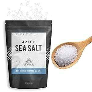 AXeJeC 100% VROR[VA8IX AVA JANEfS KITCHEN Aztec Coarse Unrefined Sea Salt 100% Natural Gourmet Kosher, 8oz