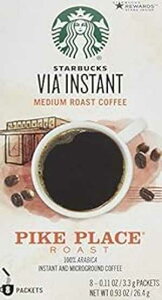 X^[obNX BA CX^g R[q[ pCN vCX [XgA4PK Starbucks Via Instant Coffee Pike Place Roast, 4PK