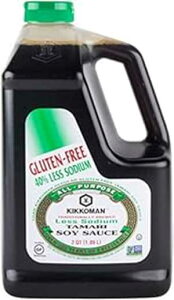 LbR[} Oet[܂ݖ 0.5Ke Kikkoman Less Sodium Gluten Free Tamari Soy Sauce .5 Gallon Container