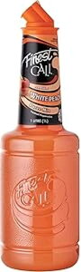Finest Call Premium White Peach Fruit Puree, 1 Liter Bottle (33.8 Fl Oz), Individually Boxed