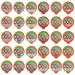 ダブルドーナツコーヒー デカフェフレーバーコーヒー バラエティパック 30個入 Double Donut Coffee Decaf Flavored Coffee, Variety Pack, 30 Count