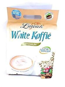 Luwak Brand Kopi Luwak White Koffie Premium Less Sugar Coffee 20-ct, 400 Gram (Pack of 2)