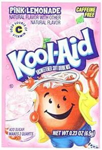 N[GCh sNl[h hN~bNX (0.23IXpPbgA48pbN) Kool-Aid Kool Aid Pink Lemonade Unsweetened Powdered Drink Mix (0.23oz Packets, Pack of 48)