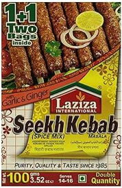 Laziza Seekh カバブ マサラ、100 グラム箱 (6 個パック) Laziza Seekh Kabab Masala, 100-Gram Boxes (Pack of 6)