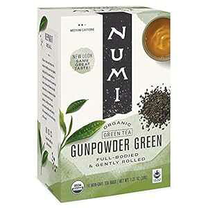 Numi I[KjbN eB[AKpE_[ O[AΒA18 JEg (3 pbN) - pbP[W͈قȂꍇ܂ Numi Organic Tea, Gunpowder Green, Green Tea, 18 Count (Pack of 3) - Pack May Vary