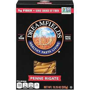 Dreamfields Healthy Pasta Living Penne RigateA13.25 IX {bNX (6 pbN) Dreamfields Pasta Dreamfields Healthy Pasta Living Penne Rigate, 13.25-Ounce Boxes (Pack of 6)