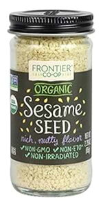 Frontier SL@܁AtA2.29 IX (12 pbN) Frontier Whole Organic Sesame Seed, Hulled, 2.29 Ounce (Pack of 12)