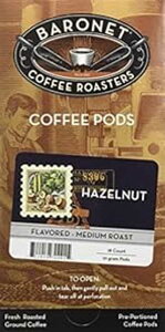 Baronet Coffee w[[ibc R[q[ |bh {bNXA54  Baronet Coffee Hazelnut Coffee Pods Box, 54 Count