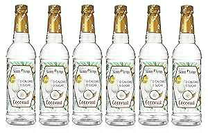 Jordan's Skinny Mixes Sugar Free Syrup, Coconut Flavor, Fruit Flavored Water Enhancer, Drink Mix for Ice Tea, Lemonade & More, Zero Calorie Flavoring, Keto Friendly, 25.4 Fl Oz, 6 Pack