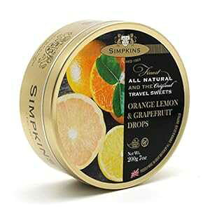 VvLY gx XEB[gAIW  & O[vt[c hbvXA200g  1  Simpkins Travel Sweet, Orange Lemon & Grapefruit Drops, One 200g Tin