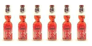 el }[u\tg  (6{) Shirakiku Ramune Marble Soft Drink Strawberry Flavor (6 Pack)