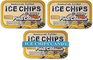 ICE CHIPS LVg[ LfB (sjR[_A3 pbN) - ʐ^̃oht ICE CHIPS Xylitol Candy Tins (Pina Colada, 3 Pack) - Includes BAND as shown