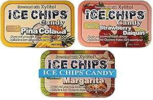 ICE CHIPS LVg[ LfB 3 pbNlߍ킹 (Xgx[ _CLA}K[^Asj R[_) ʐ^̃oh܂܂܂ ICE CHIPS Xylitol Candy 3 Pack Assortment (Strawberry Daiquiri, Mar