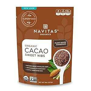 Navitas Organics JJIXC[gju 8IX obOA56 H - I[KjbNA`qg݊AOet[ Navitas Organics Cacao Sweet Nibs 8oz. Bag, 56 Servings Organic, Non-GMO, Gluten-Free