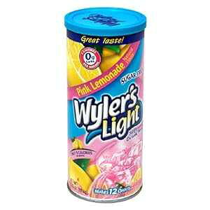 Wyler's Cg \tg hN ~bNXAsN l[hA3.13 IX LjX^[ (6 pbN) Wyler's Light Soft Drink Mix, Pink Lemonade, 3.13-Ounce Canister (Pack of 6)