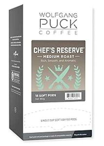 Wolfgang Puck Coffee Soft Pods, Chef's Reserve, 18 count (Pack of 1)