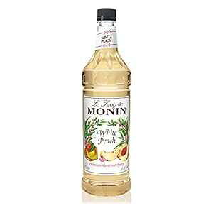 i - VbvAW[V[ȏn̕AJNeANeAACXeB[AX[W[ɍœKAOet[A`qg݊ (1 bg) Monin - White Peach Syrup, Juicy Ripe