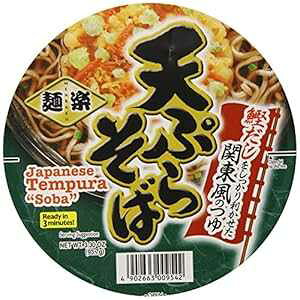 ˊy VՂ˂A΁A3.3IX Menraku Tempura Noodles Soup, Soba, 3.3 Ounce