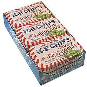 ICE CHIPS LVg[ LfB (yp[~gA6 pbN) - ʐ^̃oht ICE CHIPS Xylitol Candy Tins (Peppermint, 6 Pack) - includes BAND as shown