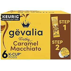 Gevalia Frothy 2 Xebv L }LA[g GXvb\ L[O K Jbv R[q[ |bh & ApPbg Lbg (6 ct {bNX) Gevalia Frothy 2-Step Caramel Macchiato Espresso Keurig K-Cup Coffee Pods & 