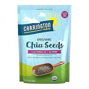 Carrington Farms I[KjbN `AV[hAOet[AUSDA I[KjbNA14 IX Carrington Farms Organic Chia Seeds, Gluten Free, USDA Organic, 14 Ounce
