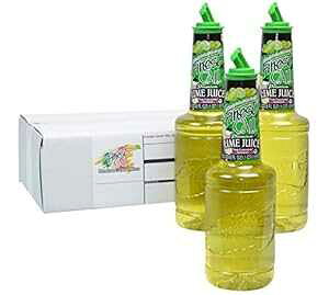 Finest Call v~A C W[X hN ~bNXA1 bg {g (33.8 tʃIX)A3 pbN Finest Call Premium Lime Juice Drink Mix, 1 Liter Bottle (33.8 Fl Oz), Pack of 3