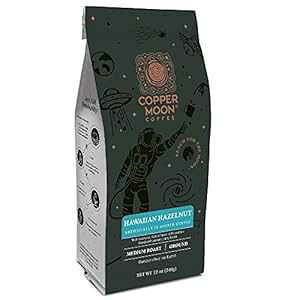 Rbp[[R[q[ nCAw[[ibcuhA~fBA[XgAӁA12IX Copper Moon Coffee Hawaiian Hazelnut Flavored Blend, Medium Roast, Ground, 12 Ounces
