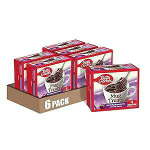 Betty Crocker �}�O �g���[�g �z�b�g �t�@�b�W �u���E�j�[ �~�b�N�X �t�@�b�W �g�b�s���O�t���A4 �H���A13.9 �I���X (6����) Betty Crocker Mug Treats Hot Fudge Brownie Mix with Fudge Topping, 4 Servings, 13.9 oz. (Pack 