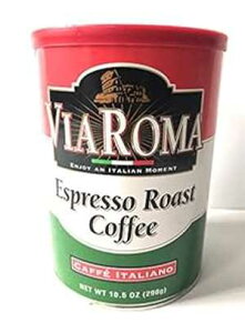 Via Roma GXvb\ [Xg R[q[ - 10.5 IX LjX^[ 100% sA C^A R[??q[ Via Roma Espresso Roast Coffee - 10.5 oz Canister of 100% Pure Italian Coffee