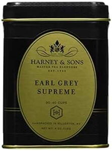 Harney & Sons A[ OC Vv[A4 IX̃[Y[t eB[AVo[`bvƃxKg ICt Harney & Sons Earl Grey Supreme, 4 oz Loose Leaf Tea w/ Silver Tips and Bergamont Oil
