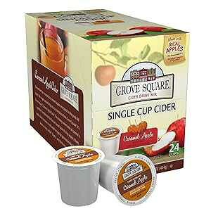 Grove XNGA TC_[ VO T[u JbvAL AbvA24  (1 pbN) Grove Square Hot Cider Grove Square Cider Single Serve Cups, Caramel Apple, 24 Count (Pack of 1)