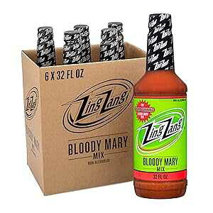 32 Fl Oz Bottles (Pack of 6), Zing Zang Bloody Mary Mix, Non-Alcoholic Cocktail Mixer with a Bold-Tasting Seven Vegetable Juice and Spice Blend, 32 Fl Oz Bottles (Pack of 6)