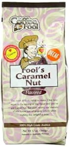 The Coffee Fool e҂AFool's fJtF LibcA12 IX The Coffee Fool Coarse Grind, Fool's Decaf Caramel Nut, 12 Ounce