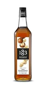 1883 ] [^ - }J_~A ibc Vbv - tX - KXr 1 bg (33.8 IX) 1883 Syrups 1883 Maison Routin - Macadamia Nut Syrup - Made in France - Glass Bottle 1 Liter (33.8 ounces)